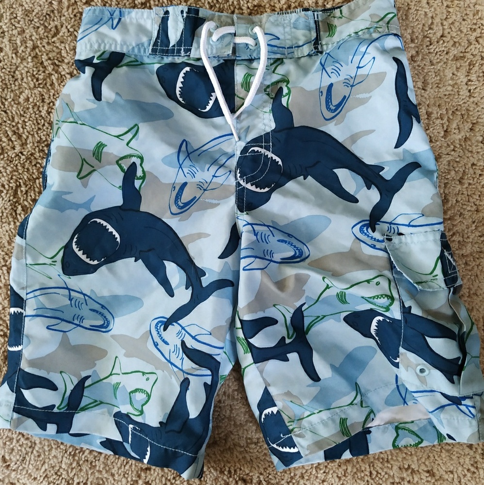 Gymboree Sz 7 Shark Swim Trunks